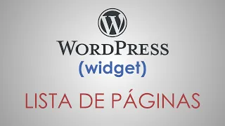 El widget LISTA DE PÁGINAS de WordPress
