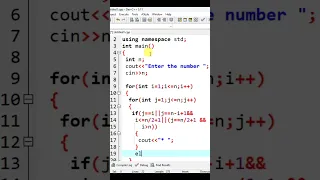 Print Y alphabet pattern - C Program Tutorial 25 C pattern code