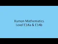 Kumon Mathematics E14a E14b