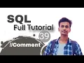 Comment in sql How to use comment