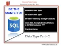 SQL-Data Type - Part