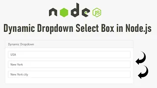 Dynamic Dependent Dropdown Select Box in Node js Express with MySQL