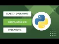 Class 3 Operators contd Operations