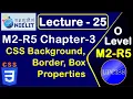 O Level M2 R5 Chapter 3 CSS Background Border Properties CSS in Hindi Lecture 25