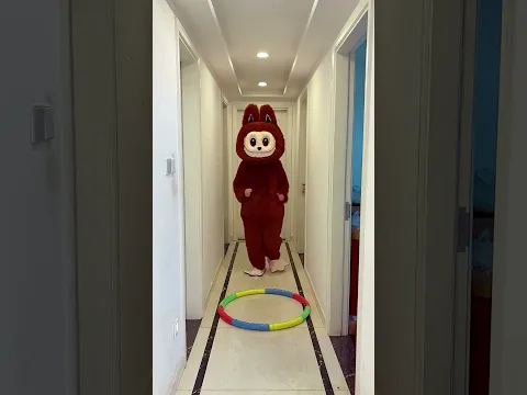 cute Zimomo & Mokoko jumping into the hula hoop
