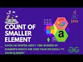 Count of number of smaller elements in an Array Java GFG Array