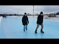 Skating Fun on the Woodstock NB Ice Oval Track