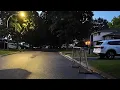 Night Walk Through a Quick Rain Shower and Wet Streets Natural Sounds