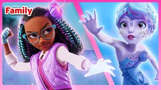 layla vs tabaditha frozen face off unicorn academy netflix family