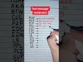 Text Massage Vocabulary