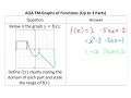 AQA FM Graphs of Functions Up to 3 Parts