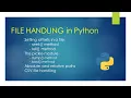 File handling in Python part-3 Seek and tell function Binary files in Python Class - 12th CS