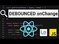 React Debounce Uncontrolled Input onChange Example Fast lodash tutorial