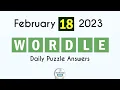 Wordle February 18 2023 Today Answer