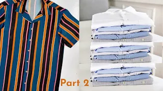 how to cut and sew button down shirt with notch collar part 2