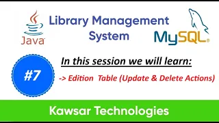 Part 7 Library Management System in Java Swing Edition Table Update Delete Actions