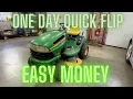 One Day Quick Flip 150 LA115 John Deere Lawn Tractor Restoration fixing How to fix Sell