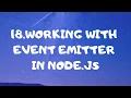 18 Working with EventEmitter Node js tutorial for beginners in bangla