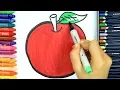 Apple Coloring Pages How to Draw Apple Learn Coloring
