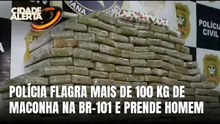 PRF apreende mais de 100 quilos de maconha na BR-101 em BC