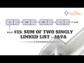 How to Find Sum of Two Singly Linked List - Java WeTechie