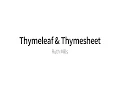 Thymeleaf Thymesheet