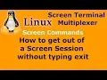 How to get out of a Screen Session without typing exit - Terminal Multiplexer Linux Unix