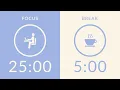 Pomodoro Timer with White Noise 2-Hour Study with Me for Deep Focus AD