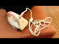 How to roll the cord of a cloth iron (No cuff/cover/wrap used)