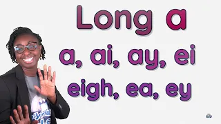 Long a a ai ay ei eigh ea ey