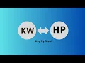 How to convert KW to HP