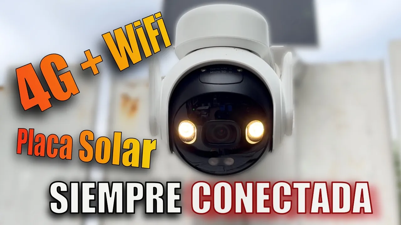 Cámara 4G + WiFi: SIN CABLES, sin enchufe y completamente autónoma. Perfecta para ZONAS RURALES !!