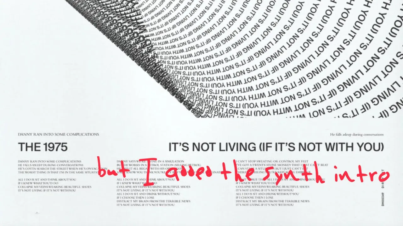 It's Not Living (If It's Not With You) but I added the synth intro It's Not Living (If It's Not With You) but I added the synth intro