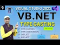 L9 - VB net Datatype Conversion Type Casting Implicit Type Conversion Explicit Conversion