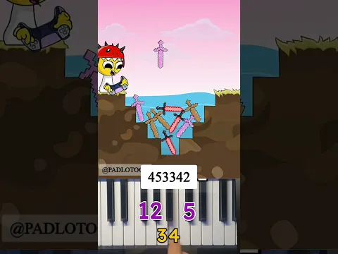 Do you know this song? 🎶👀 @PADLOTOON Piano Tutorial #Learn #Easypiano #Lesson