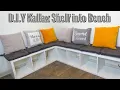 D I Y Kallax shelf into bench