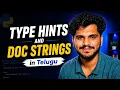 Type Hints and Doc Strings L31 Python Tutorial in Telugu
