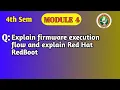 Firmware Execution Flow Red Hat RedBoot Explained VTU BCS402 Module 4