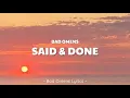 Lagu Bad Omens - Said \u0026 Done (Lyrics) 🎵