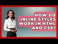 How Do Inline Styles Work In HTML And CSS - Simple HTML Studio