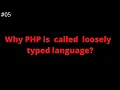 Why PHP is called loosely typed language PHP tutorial