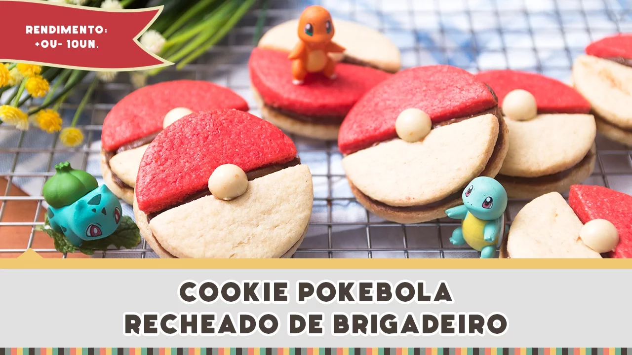 COOKIE POKEBOLA RECHEADO RECEITAS DE MINUTO EXPRESS #215
