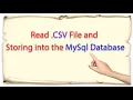 How To Read Data From CSV File and store into mysql Database Using intellij IDE Maven Project