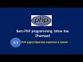 PHP programming bilow ilaa dhamaad Part 4 3 - PHP comparison Operator explained in Somali language
