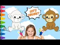 How to Draw and color a Monkey step-by-step tutorial