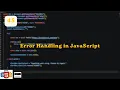Error Handling Using JavaScript DOM Exploring JavaScript Day 45 ScratchStart00
