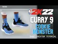 Curry 9 Cookie Monster NBA2K22 SHOE CREATOR KT6 LOW MOCK