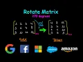 Rotate matrix by 270 degrees clockwise Rotate Image