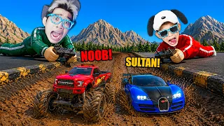 Kita Balapan Mainan Mobil Remote Control Noob Vs Mobil SULTAN di ROBLOX!!!
