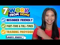 7 Beginner Friendly Online Jobs Part-Time Full-Time Remote Work From Home Jobs